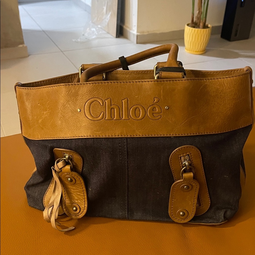 Chloe Tan and Black Shoulder Bag - Picture 3 of 5